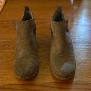 Taupe Suede Ankle Booties